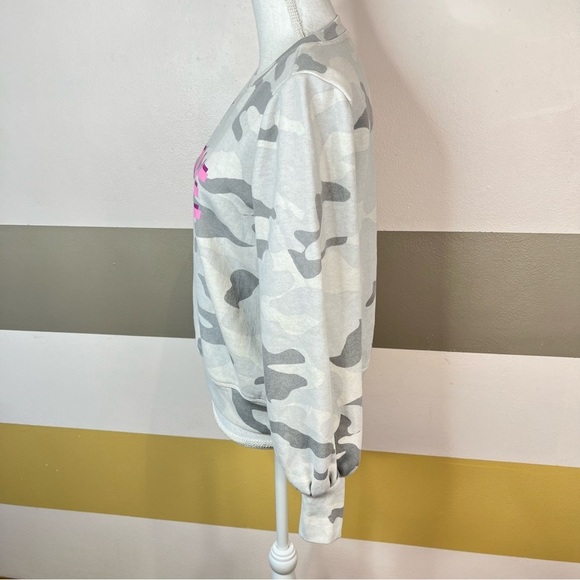 2/$25 Marled LOVE Gray Pink Neutral Camouflage Lounge Casual Active Sweatshirt S - Picture 7 of 11